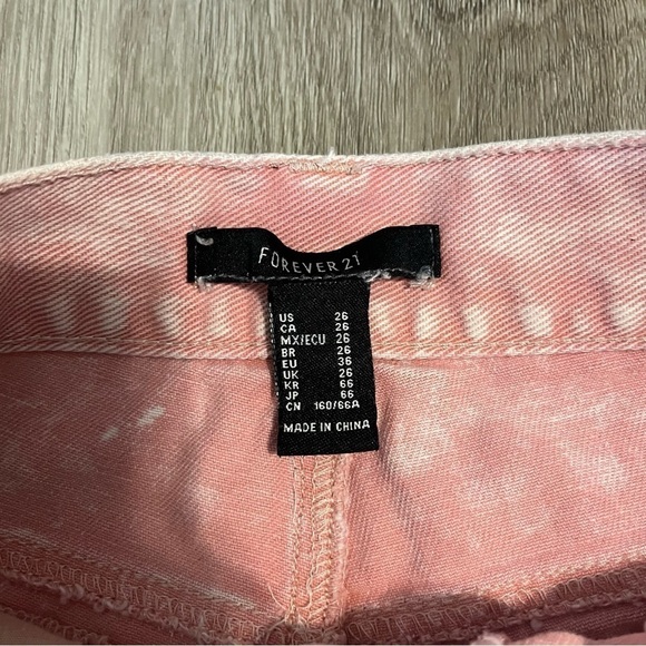 Women's Forever21 Pink Cargo Straight Leg Jeans - Picture 8 of 8